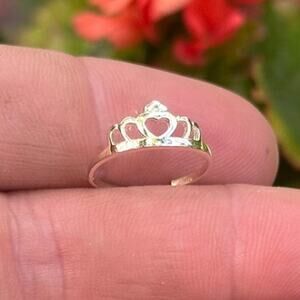 Sterling Silver Polished Tiara Toe Ring